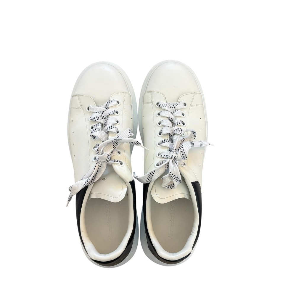 Alexander McQueen Oversized Leather Sneakers Mens 46/13 White Black‎ Shoes